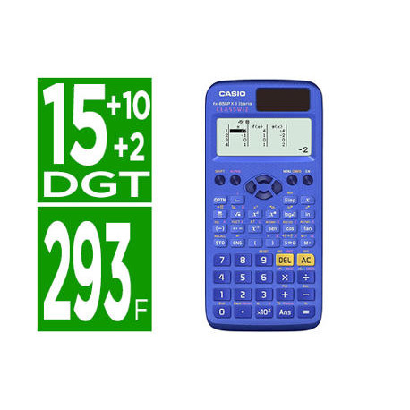 CALCULADORA CASIO FX-85SP CW IBERIA SOLAR CIENTIFICA +300 FUNCIONES 9 MEMORIAS 15+10+2 DIGITOS 16 MB