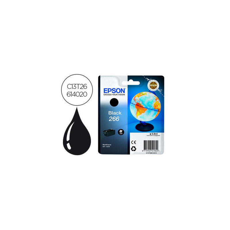 INK-JET EPSON 266 WF-100W NEGRO 250 PAGINAS