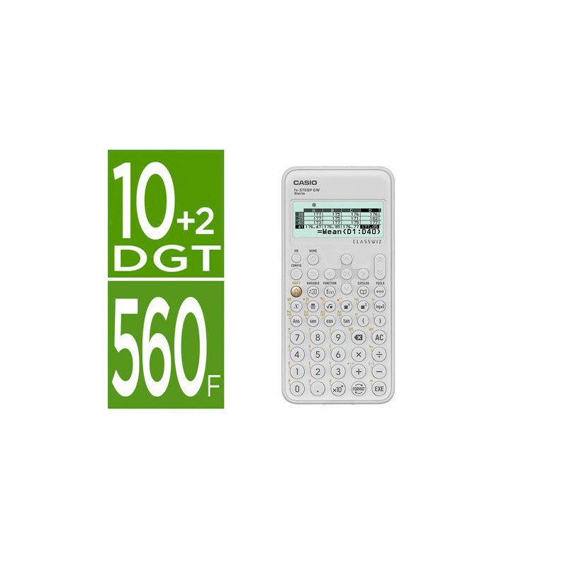 Calculadora casio fx-570sp classwiz iberia cientifica 560funciones 9 memorias 10+2 digitos 5 idiomas