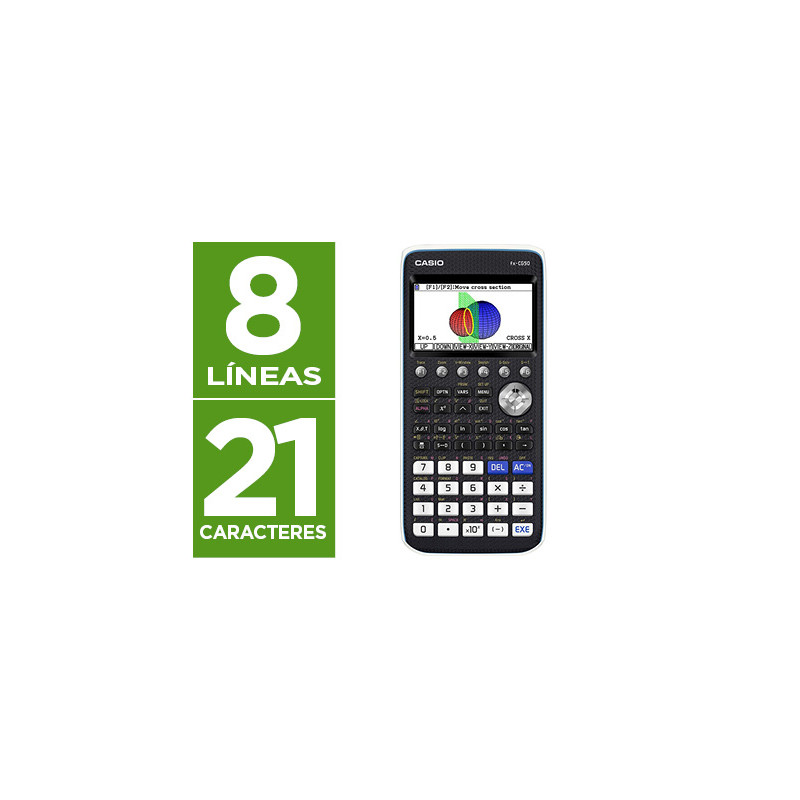 CALCULADORA CASIO FX-CG50 CIENTIFICA GRAFICA 8 LINEAS 21 CARACTERES PANTALLA COLOR 3D MEMORIA 16 MB 