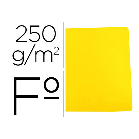 SUBCARPETA CARTULINA GIO SIMPLE INTENSO FOLIO AMARILLO 250G/M2