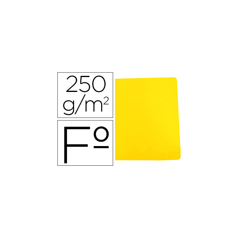 SUBCARPETA CARTULINA GIO SIMPLE INTENSO FOLIO AMARILLO 250G/M2