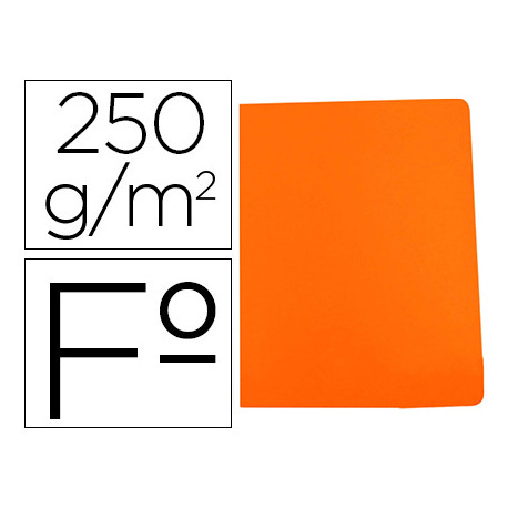 SUBCARPETA CARTULINA GIO SIMPLE INTENSO FOLIO NARANJA 250G/M2