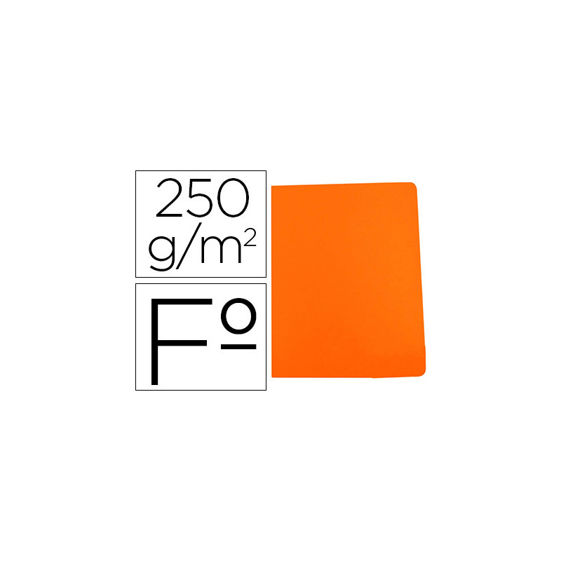 SUBCARPETA CARTULINA GIO SIMPLE INTENSO FOLIO NARANJA 250G/M2