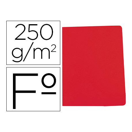 SUBCARPETA CARTULINA GIO SIMPLE INTENSO FOLIO ROJO 250G/M2