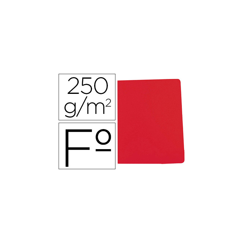 SUBCARPETA CARTULINA GIO SIMPLE INTENSO FOLIO ROJO 250G/M2