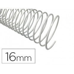 ESPIRAL METALICO Q-CONNECT BLANCO 64 5:1 16MM 1,2MM CAJA DE 100 UNIDADES