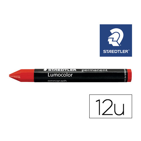 CERA STAEDTLER PARA MARCAR ROJO LUMOCOLOR PERMANENTE OMNIGRAPH 236