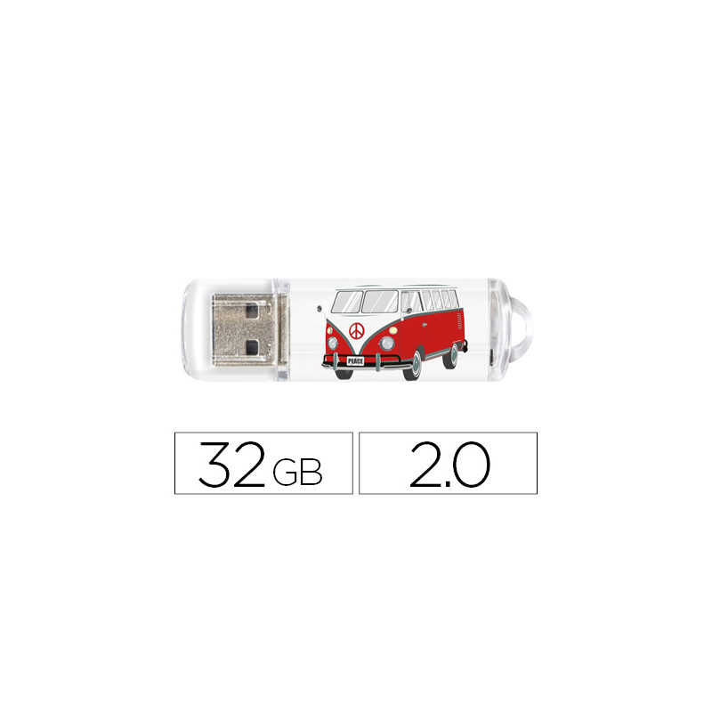 MEMORIA USB TECHONETECH FLASH DRIVE 32 GB 2.0 CAMPER VAN-VAN