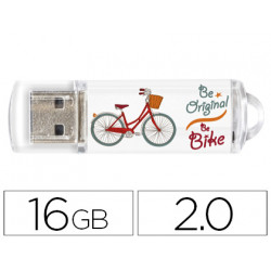 MEMORIA USB TECHONETECH FLASH DRIVE 16 GB 2.0 BE BIKE