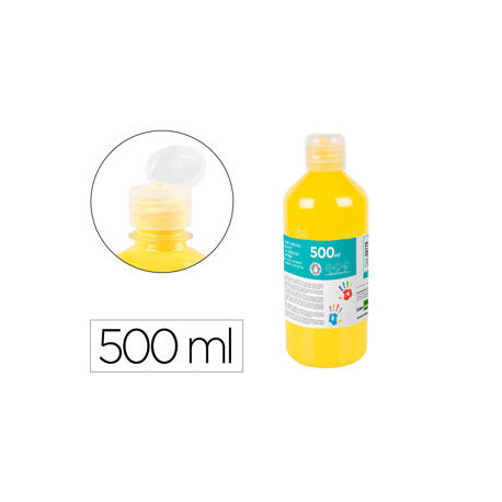 PINTURA DEDOS LIDERPAPEL BOTELLA DE 500 ML AMARILLO