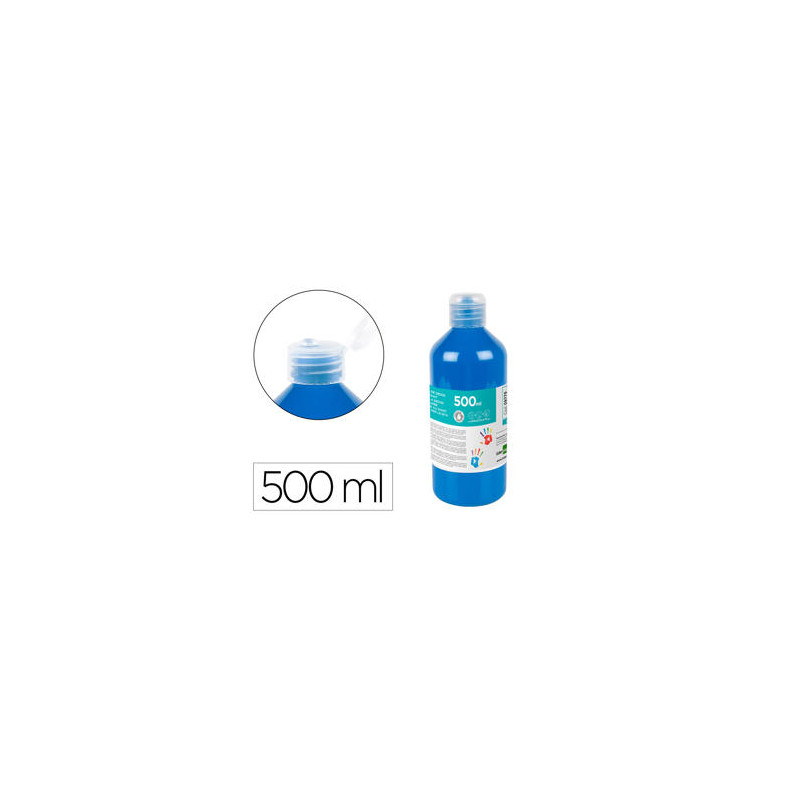 PINTURA DEDOS LIDERPAPEL BOTELLA DE 500 ML AZUL