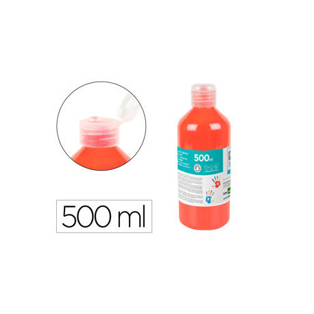 PINTURA DEDOS LIDERPAPEL BOTELLA DE 500 ML ROJO