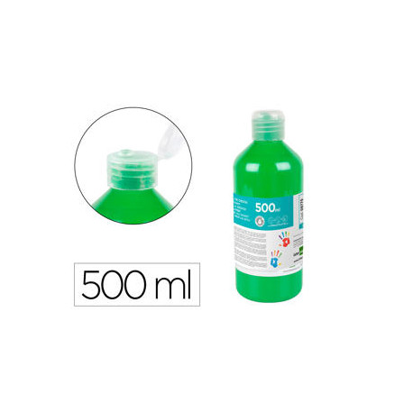 PINTURA DEDOS LIDERPAPEL BOTELLA DE 500 ML VERDE