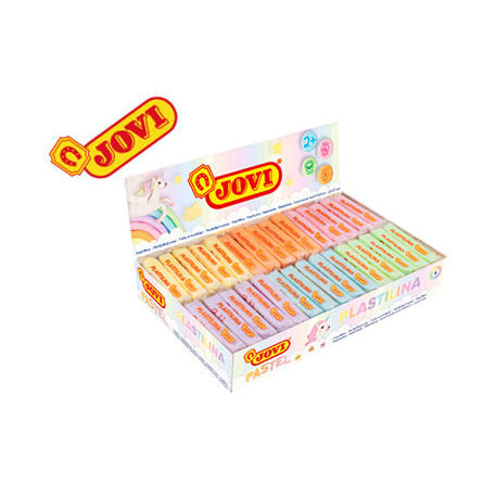 PLASTILINA JOVI 70 TAMA?O PEQUE?O CAJA DE 30 UNIDADES COLORES PASTEL SURTIDOS 50G