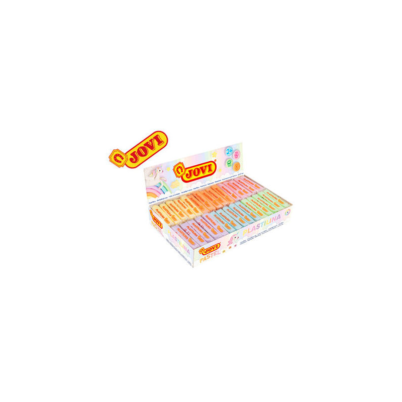 PLASTILINA JOVI 70 TAMA?O PEQUE?O CAJA DE 30 UNIDADES COLORES PASTEL SURTIDOS 50G