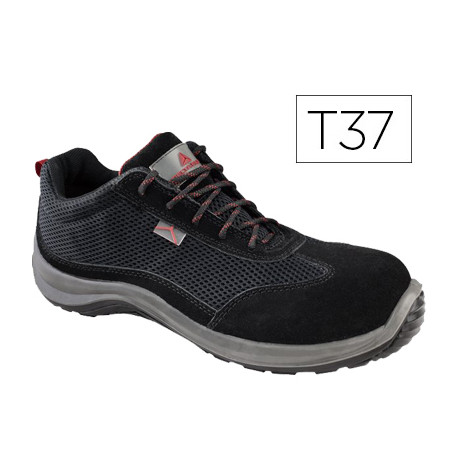 ZAPATOS DE SEGURIDAD DELTAPLUS ASTI PIEL DE SERRAJE AFELPADO SUELA DE COMPOSITE NEGRO TALLA 37