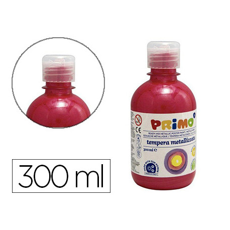 TEMPERA LIQUIDA PRIMO ESCOLAR 300 ML ROJO METALIZADO