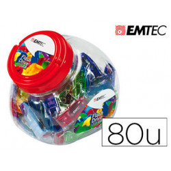 MEMORIA USB EMTEC FLASH 32GB 2.0 BOMBONERA 80 UNIDADES COLORES SURTIDOS