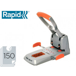 TALADRADOR RAPID HDC150 SUPREME METALICO/ABS PLATA/NARANJA CAPACIDAD 150 HOJAS