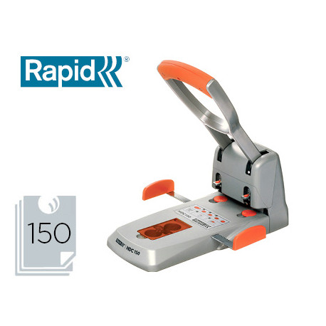 TALADRADOR RAPID HDC150 SUPREME METALICO/ABS PLATA/NARANJA CAPACIDAD 150 HOJAS