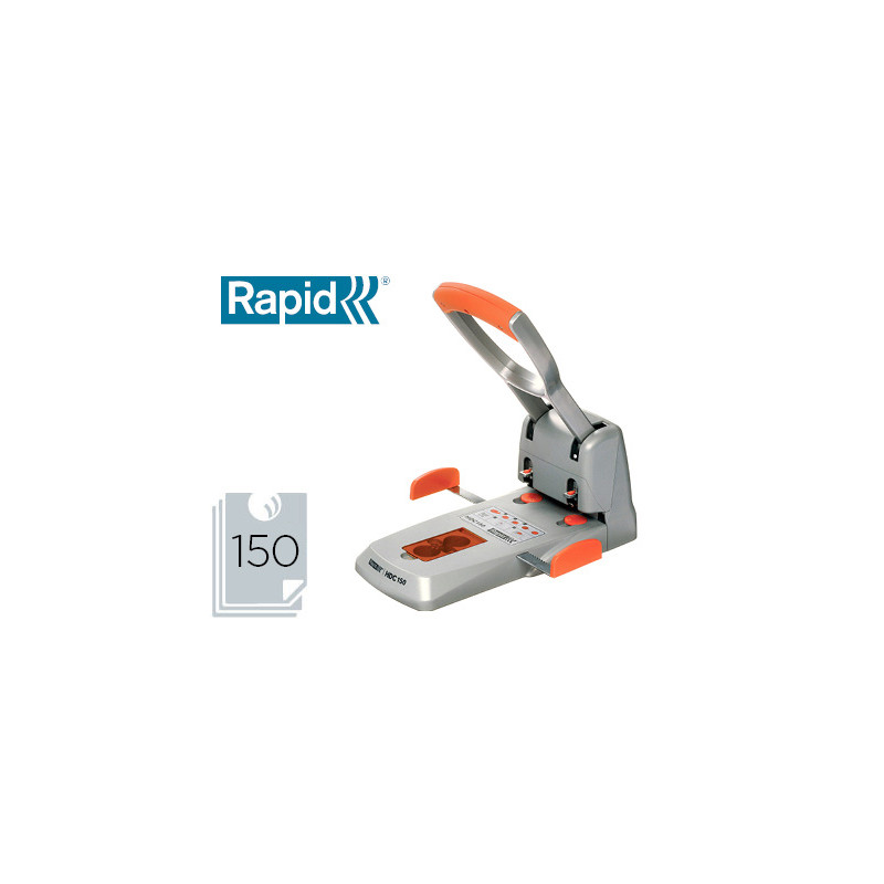 TALADRADOR RAPID HDC150 SUPREME METALICO/ABS PLATA/NARANJA CAPACIDAD 150 HOJAS