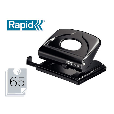 TALADRADOR RAPID FMC20 METALICO COLOR NEGRO CAPACIDAD 20 HOJAS