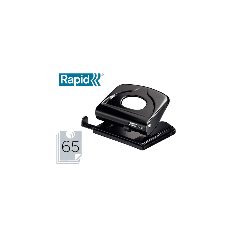 TALADRADOR RAPID FMC20 METALICO COLOR NEGRO CAPACIDAD 20 HOJAS