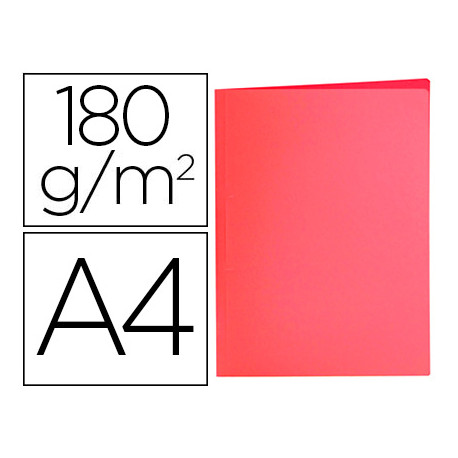 SUBCARPETA LIDERPAPEL A4 ROJO PASTEL 180G/M2