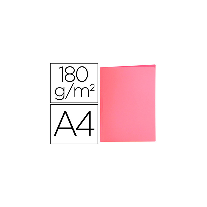 SUBCARPETA LIDERPAPEL A4 ROSA PASTEL 180G/M2