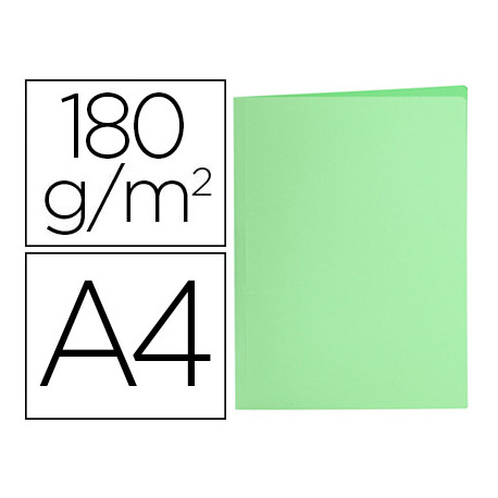 SUBCARPETA LIDERPAPEL A4 VERDE PASTEL 180G/M2