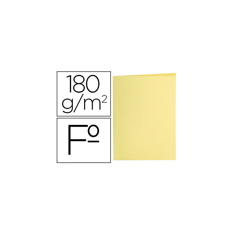 SUBCARPETA LIDERPAPEL FOLIO AMARILLO PASTEL 180G/M2