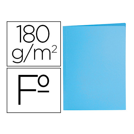 SUBCARPETA LIDERPAPEL FOLIO AZUL PASTEL 180G/M2