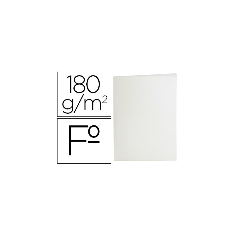 SUBCARPETA LIDERPAPEL FOLIO BLANCO 180G/M2