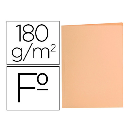 SUBCARPETA LIDERPAPEL FOLIO NARANJA PASTEL 180G/M2