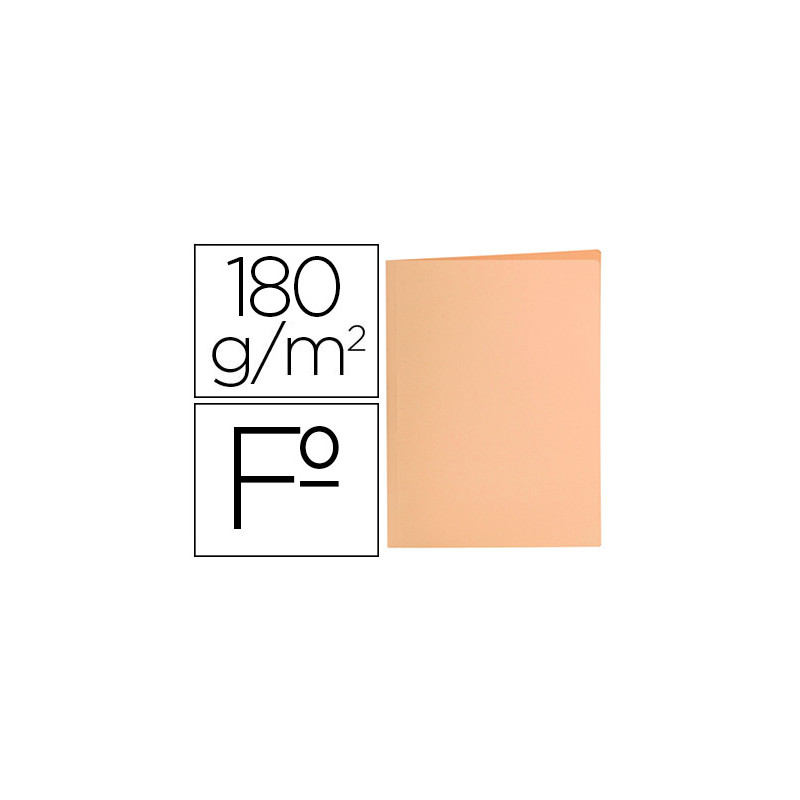 SUBCARPETA LIDERPAPEL FOLIO NARANJA PASTEL 180G/M2