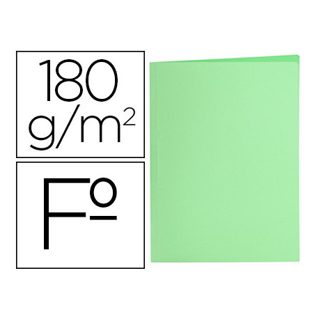 SUBCARPETA LIDERPAPEL FOLIO VERDE PASTEL 180G/M2