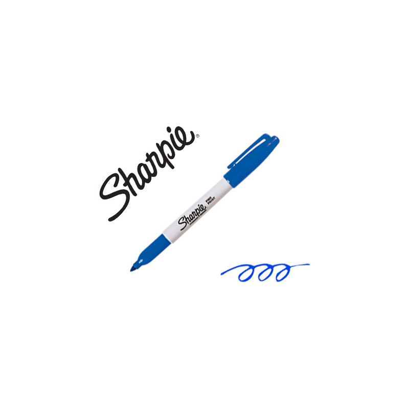 ROTULADOR SHARPIE PERMANENTE PUNTA FINA AZUL