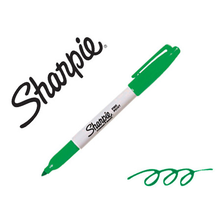 ROTULADOR SHARPIE PERMANENTE PUNTA FINA VERDE