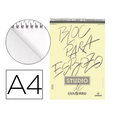 BLOC DIBUJO ESBOZO CANSON DIN A4 MICROPERFORADO 21X29,7 CM 100 HOJAS GRANO FINO 90 GR/M2