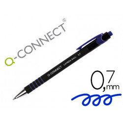 BOLIGRAFO Q-CONNECT RETRACTIL CON GRIP 0,7 MM COLOR AZUL