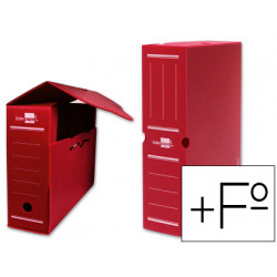 CAJA ARCHIVO DEFINITIVO PLASTICO LIDERPAPEL ROJO 387X275X105 MM