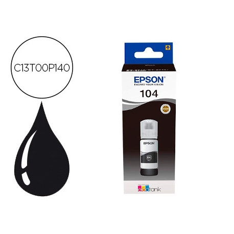 TINTA EPSON ECOTANK 104 ET-2710 / 2711 / 2712 / 2720 / 2726 / 4700 NEGRO 4500 PAGINAS