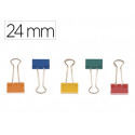 PINZA METALICA Q-CONNECT REVERSIBLE N.2 24 MM CAJA DE 10 UNIDADES COLORES SURTIDOS