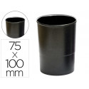 CUBILETE PORTALAPICES Q-CONNECT NEGRO OPACO PLASTICO 100% RECICLADO REDONDO DIAMETRO 75 MM ALTO 100 