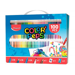 ESTUCHE PINTURA MAPED COLOR PEPS KIT 100 PIEZAS SURTIDAS