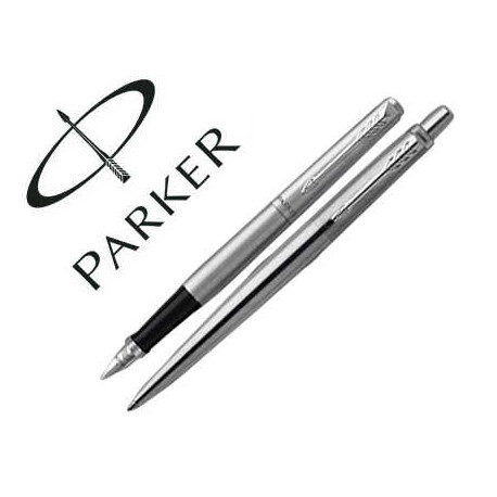 JUEGO PARKER DUO JOTTER ACERO CT BOLIGRAFO + PLUMA