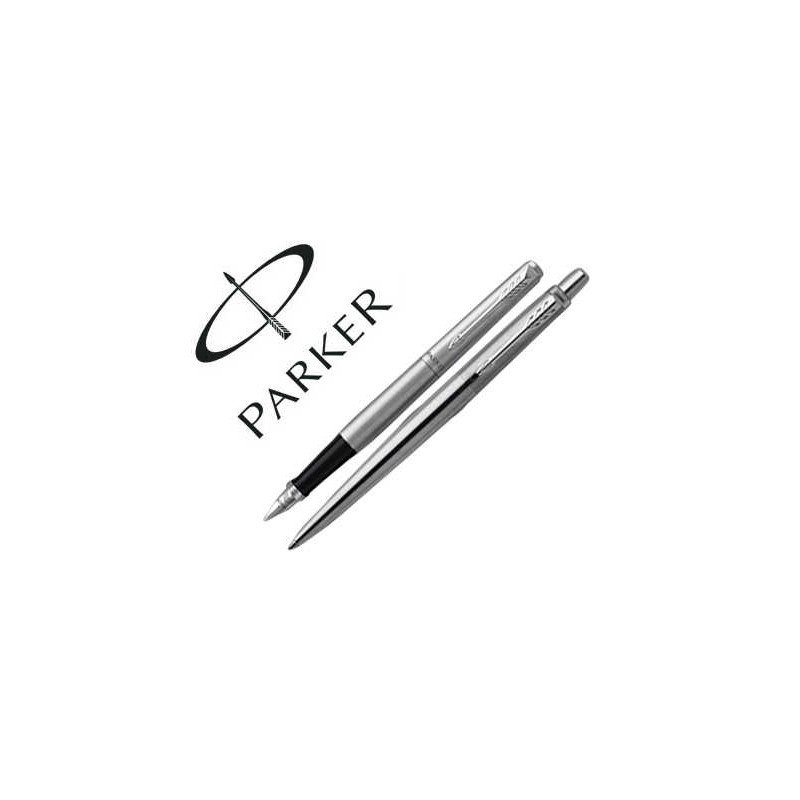 JUEGO PARKER DUO JOTTER ACERO CT BOLIGRAFO + PLUMA