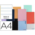 CUADERNO ESPIRAL LIDERPAPEL A4 WONDER TAPA PLASTICO 80H 90GR PAUTA ANCHA 3,5MM CON MARGEN COLORES SU