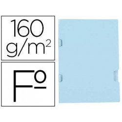 SUBCARPETA LIDERPAPEL FOLIO AZUL TRES U?EROS PLASTIFICADA 160G/M2